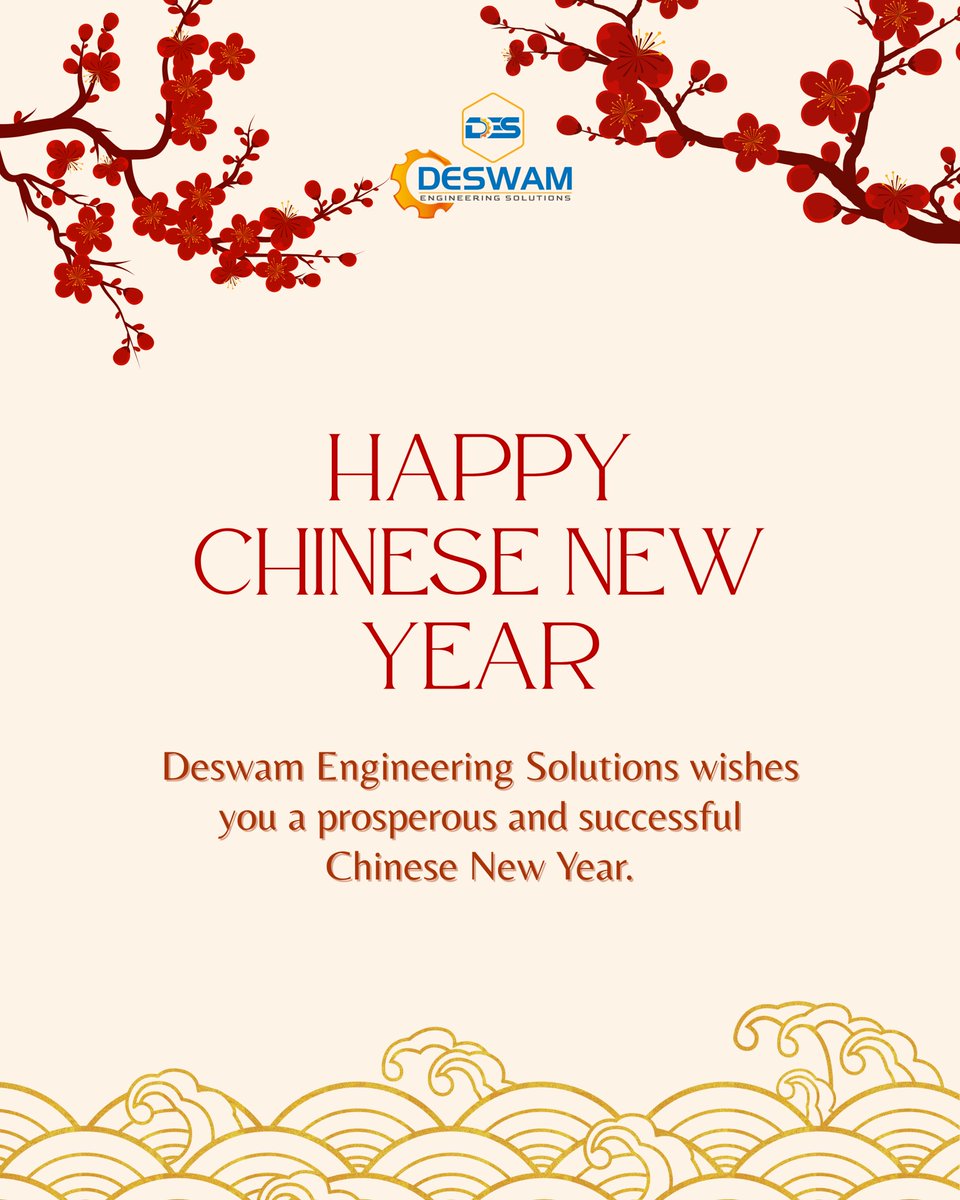 deswam8's tweet image. Wishing our valued clients, partners, and friends a Happy Chinese New Year! 🧧

As we enter this new season, Deswam Engineering Solutions remains committed to precision, excellence, and building lasting success together. 

#ChineseNew #LunarNewYear2026 #DeswamEngineering