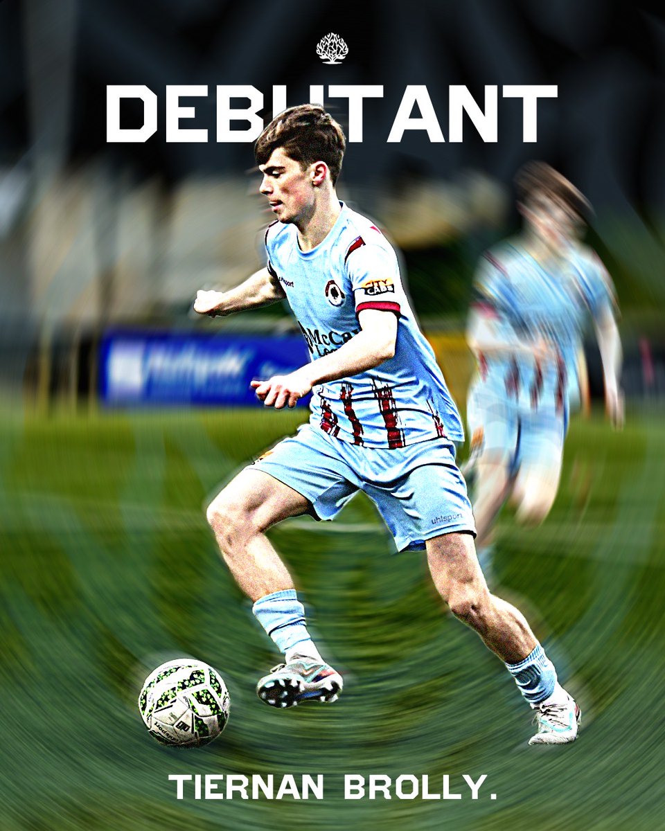 Institute_FC's tweet photo. DEBUT 👏🩵

Tiernan Brolly made his Institute debut at the weekend after joining in the January window.

Great to see him get his first minutes — more to come 💪

#MonTheStute https://t.co/t99kFJItn0