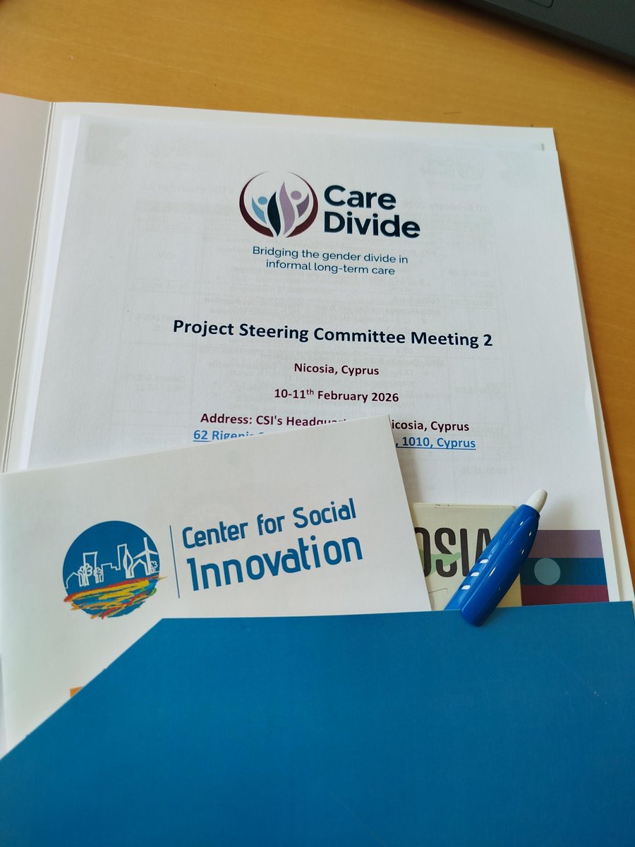 Los días 10 y 11 de febrero nos reunimos en📍Nicosia para el encuentro presencial del proyecto #CareDivide👥, acogidos por Centre for Social Innovation.

➡️ Inscríbete al evento: bit.ly/evento-lanzami… Seguimos trabajando para que el talento que nace del cuidado sea reconocido💙