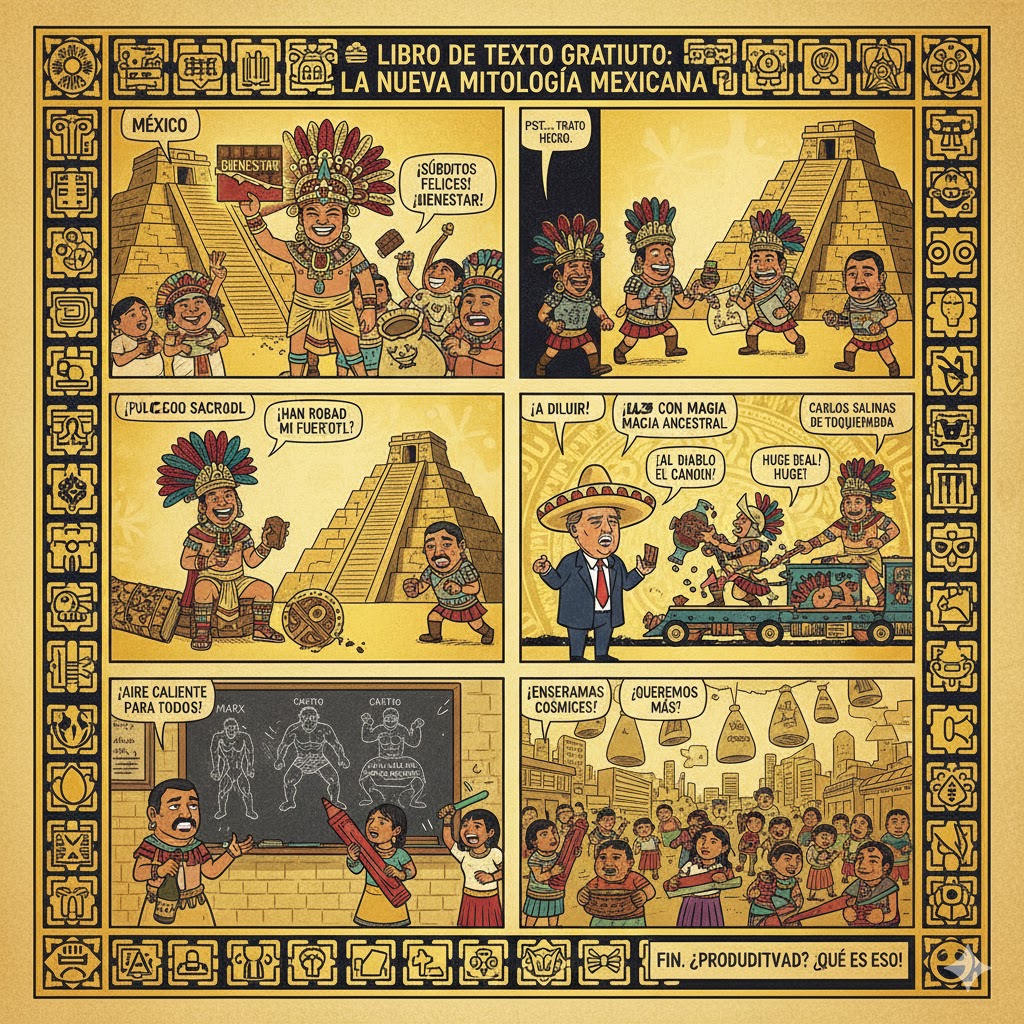 AldodeCRONOS's tweet photo. Quiero que todos los niños de México aprendan que el colonialismo arruinó México porque el gran Emperador Tlaconete Pejelanztzin, tenía a todos sus súbditos felices comiendo chocolatote Bienestarotl... https://t.co/J3FXz88uVP https://t.co/9QxAxqw4Dc