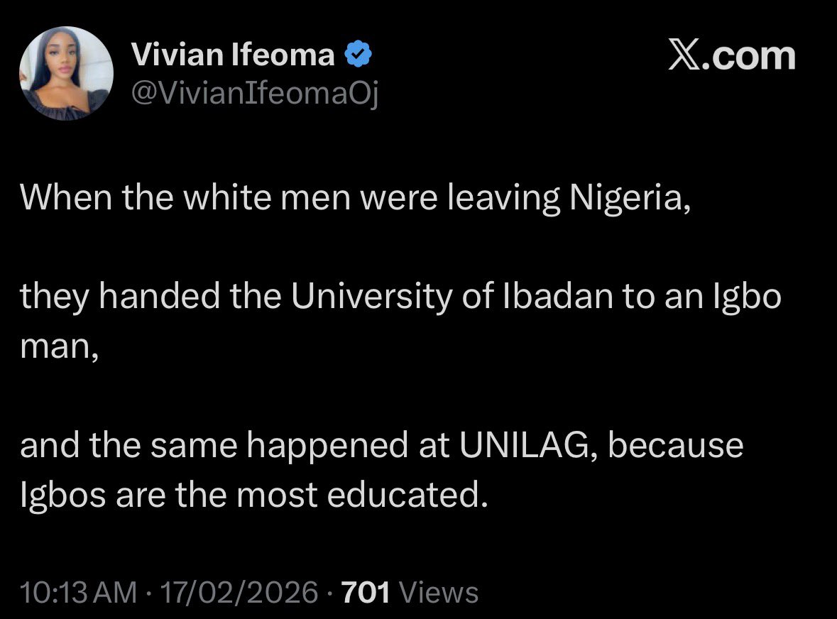 😂😭😂

Another lie from <a href="/VivianIfeomaOj/">Vivian Ifeoma</a> 

Prime Minister Sir Abubakar Tafawa Balewa appointed  Professor Kenneth Onwuka Dike as VC of University of Ibadan and Professor Eni Njoku as VC of Unilag, 

Not “the white men”. 

Who pressured, schemed and influenced these appointments?