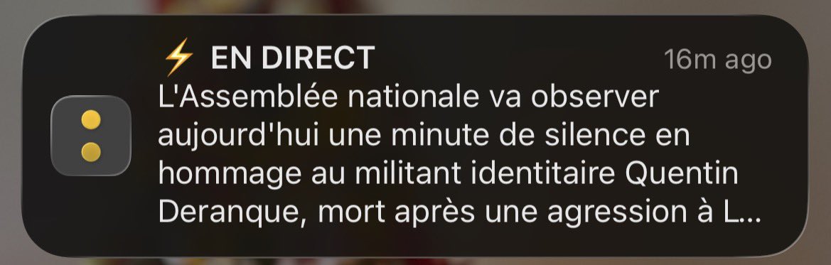 lesbiemmmm's tweet image. Pas un mot de la part du gouvernement etc pour tous les féminicides, les personnes mortes à la rue, les personnes tuées par l’extrême droite, les personnes mortes aux urgences etc mais 1 minute de silence pour un nazi qui aime aller se bagarrer ? Ça va 2 minutes là leur bordel