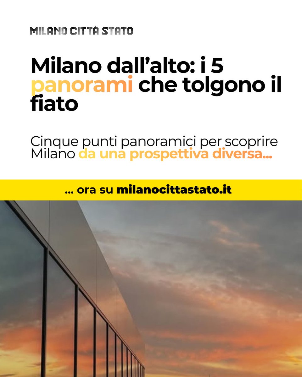 Ma quanto è straordinaria Milano dall'alto? Ora su milanocittastato.it ⬇️