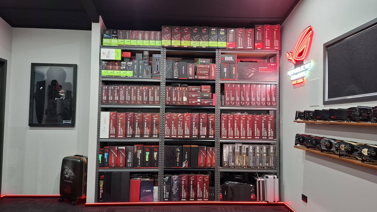 Sean, an ASUS ROG fan, shows off an impressive collection of ROG ...