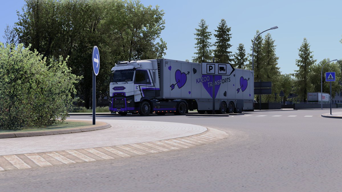 KazooTransports's tweet photo. C'est avec un immense plaisir que nous vous présentons aujourd'hui notre nouvelle livrée pour nos Renault T, arpentant les terres d'Eros pour la St Valentin ! 🤩
Alors, vous en pensez quoi ? 👀 https://t.co/L73cI2MCGJ