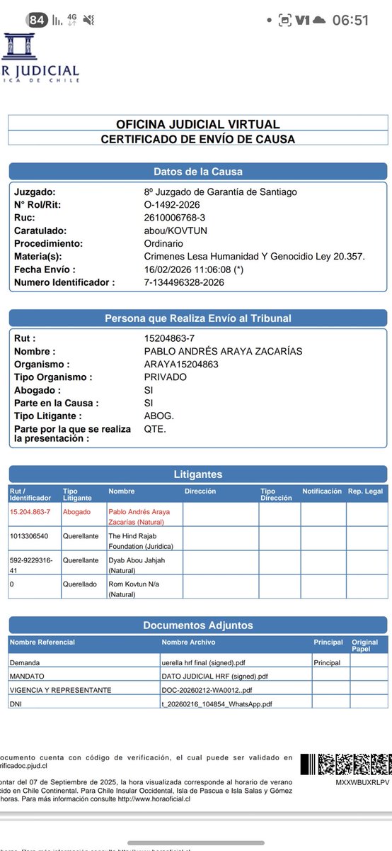 Ante la denuncia que afirma la supuesta presencia de Rom Kovtun en Chile, somos categóricos: es falso y forma parte de una campaña de desinformación.

Esta acusación surge de sectores palestinos radicales en Chile y ha sido amplificada por cuentas y medios que buscan importar el