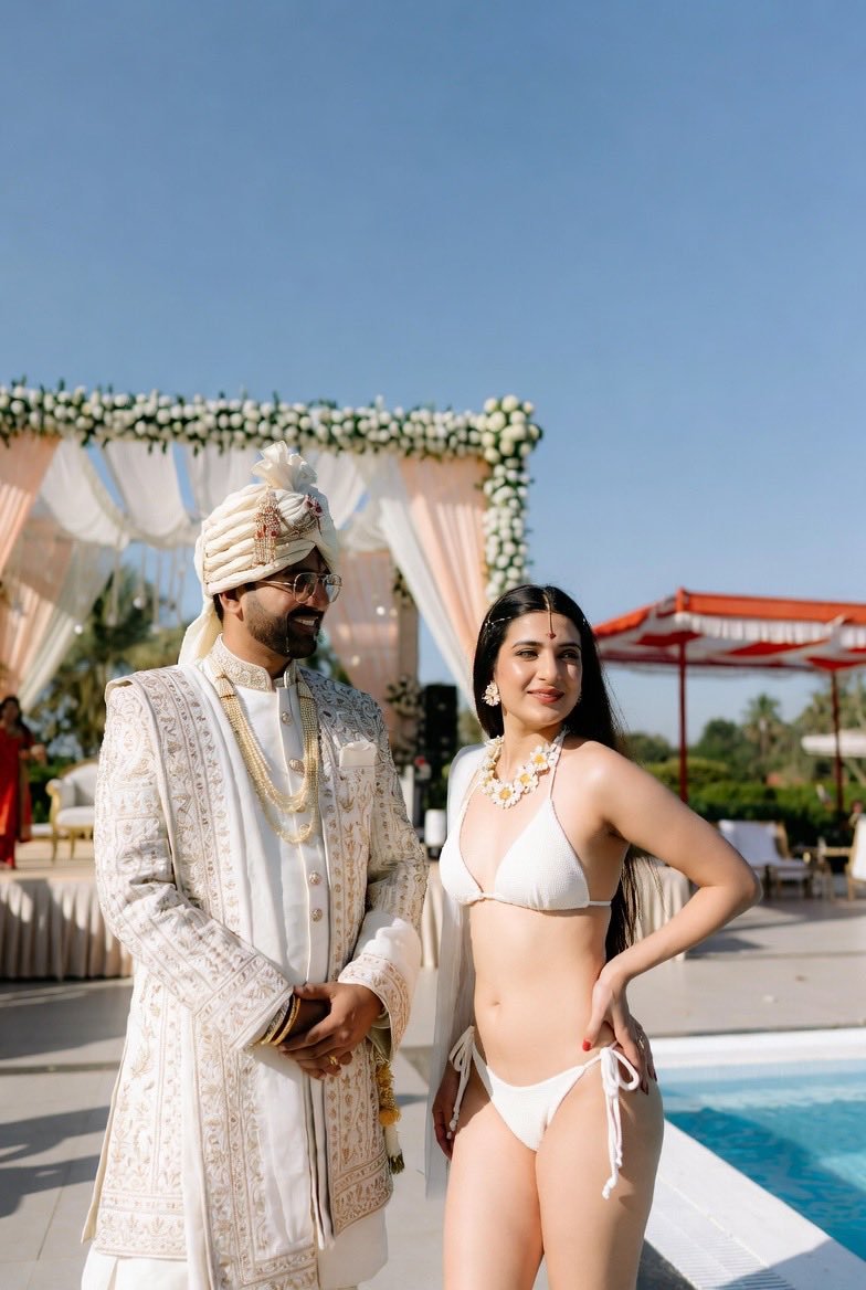 Tonight at 6 PM at TKF Resorts 
I @shruti__boring am finally marrying my husband <a href="/bi_tkf/">TKF MALLU BI</a>  
Garlands, vows, and then… endless rounds of pure passion with him 
After-party: moans > bikinis   
Come celebrate our wedding night with us!  #TKFWedding #BrideShruti #HusbandTKF