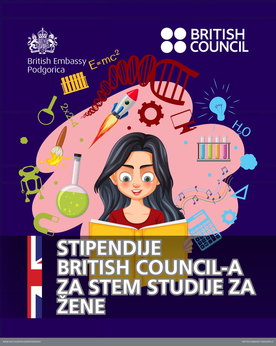 UKinMontenegro's tweet photo. 🚀 Za žene iz Crne Gore 🇲🇪 koje grade karijeru u #STEM oblastima, British Council ponovo nudi potpuno finansirane jednogodišnje master studije u #UK 🇬🇧za 2026–27. godinu, u saradnji sa University of Bath, University of Bradford i Durham University. 

Detalji na linku u bio. https://t.co/Ckz37XCNBW