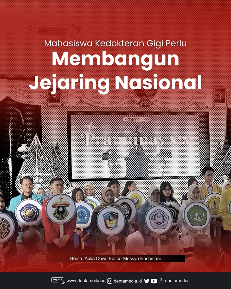 dentamedia's tweet photo. Jejaring nasional mahasiswa kedokteran gigi perlu diperkuat. Melalui kegiatan bersama, diharapkan lahir sesuatu yang berguna untuk sesama mahasiswa bahkan berdampak nyata pada masyarakat. 

Selengkapnya di, https://t.co/i7K5R7khHa https://t.co/se1CdKndur