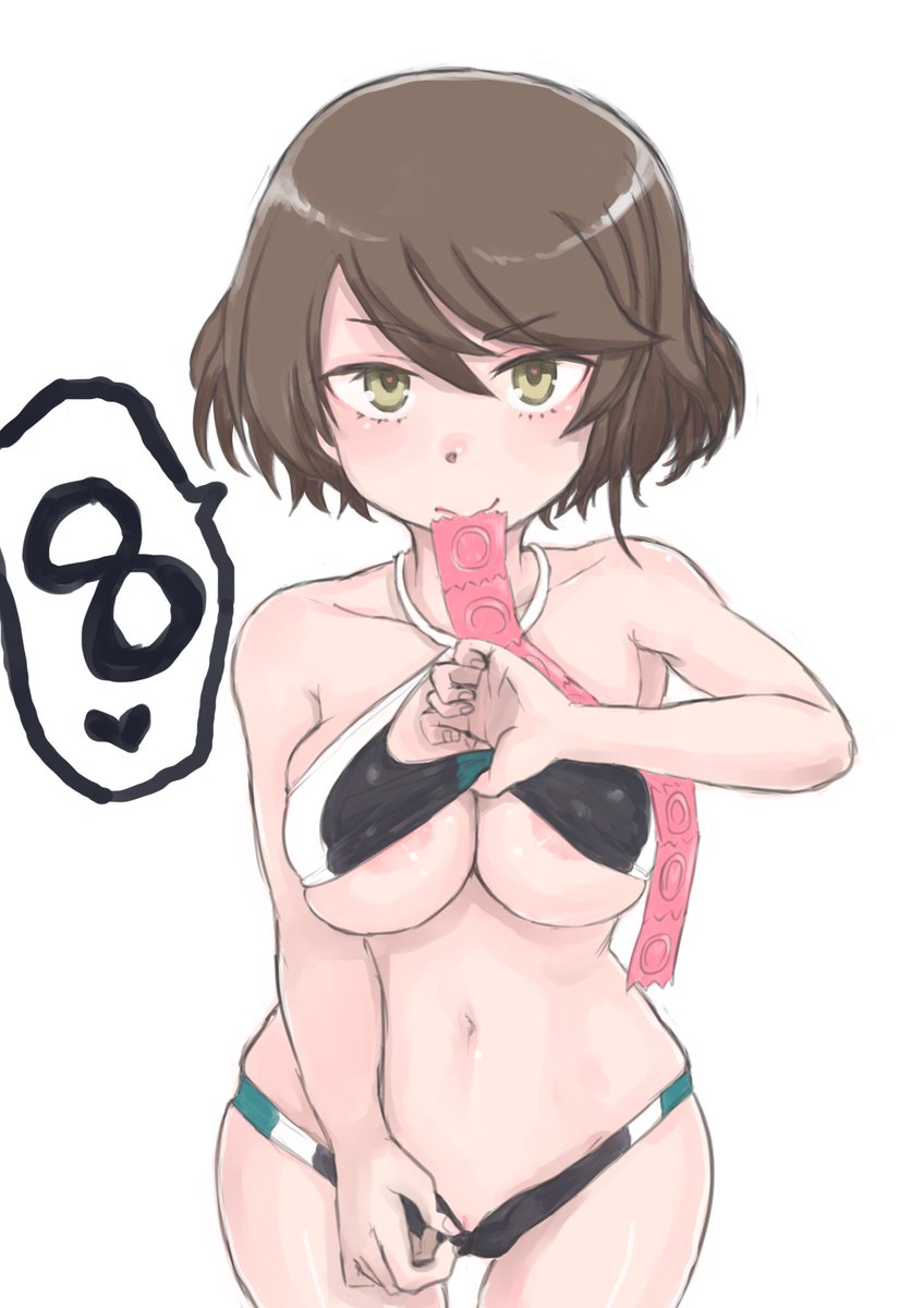 尾長さんがこちらをみている絵を描きました。
オリンピックで避妊具が品切れらしいですね。 