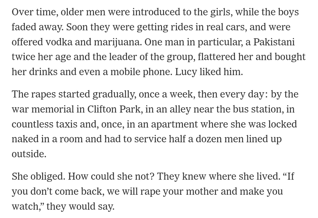 The gangs in Rotherham raped children by the town's war memorial while police officers told parents they wouldn't investigate because the town "would erupt" if abuse by Pakistani men became common knowledge.

I struggle to think of a better summary of Britain's post-war politics.