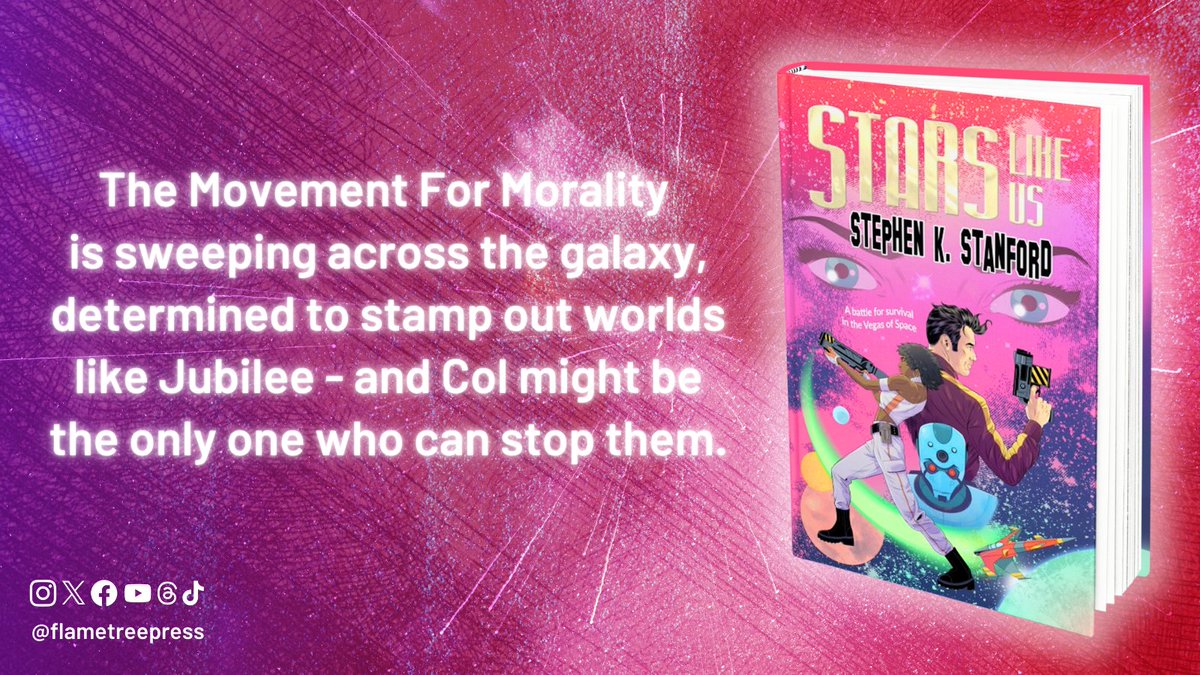 flametreepress's tweet photo. The party’s over on JUBILEE. Now it’s survival time. #StarsLikeUs - love, betrayal, and rebellion among the stars. https://t.co/dIALpF9nKT https://t.co/3ApJ7bb9TT