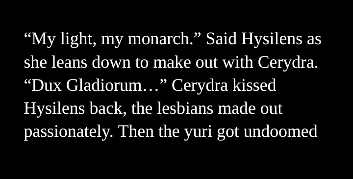 this #cerysilens fanfic shit easy 😂✌️