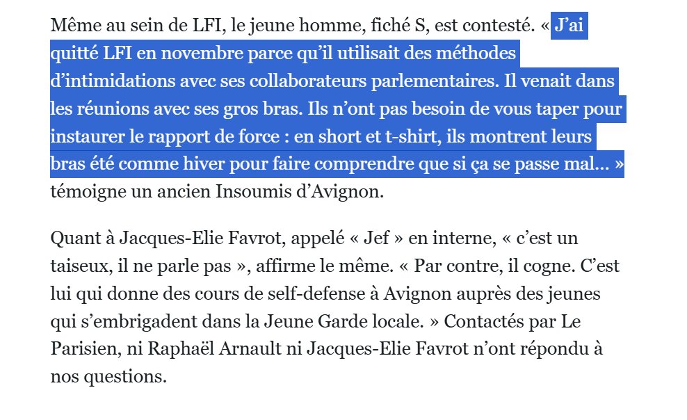 Raphaël Arnault et son groupe imposent un climat mafieux jusque dans les rangs de LFI.