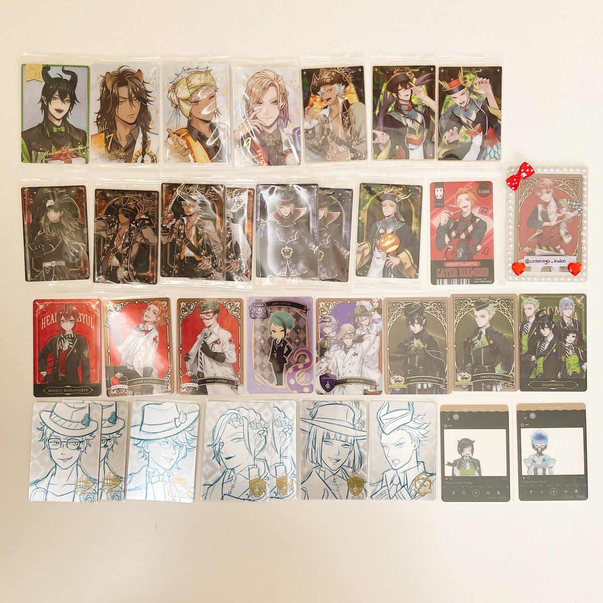 交換 讓渡】ツイステ メタルカード ウエハース グリッター マジカメ風