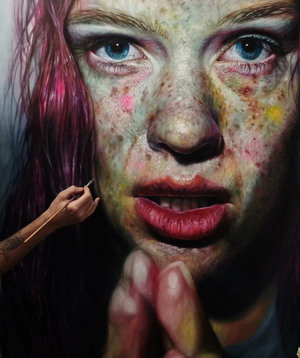 If there is no love, joy, learning and fun, I would never do it.

SynthLove 
oil on canvas, 150 × 125 cm 
In progress, 2026 

#artistlife #art #painter #contemporaryart