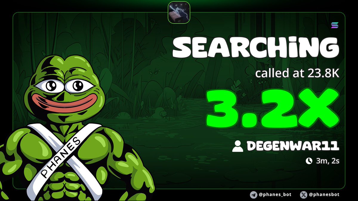 DegenWar01's tweet image. 3x pump on my alpha call on #SEARCHING

CA&amp;gt;&amp;gt; 3CyGrosHpgmwXHDxFQEXw14mtZ13v8Hq3d2JNYPCpump
#memecoin #solana #Degen