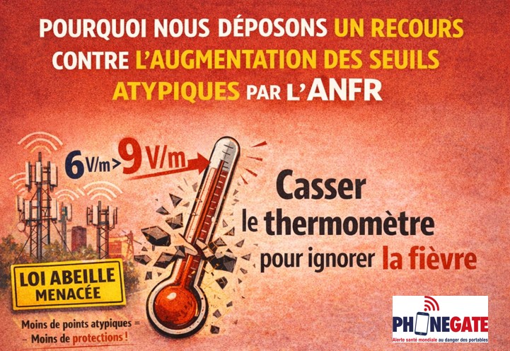 ⚠️ Casser le thermomètre pour ignorer la fièvre.
Nous déposons ce jour officiellement un recours juridique ⚖️🏛️ 

Nous refusons que la santé des riverains soit sacrifiée sur l'autel de l'impunité industrielle.
 phonegatealert.org/recours-anfr-a…
👉 Merci de relayer largement #Phonegate #5G