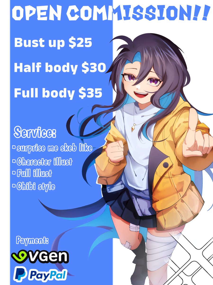 Emergency Commission! 

Hello everyone👋
I opened only 5 slots! More info u can check on my Vgen!! |Discount 20% active!!|

♥+RT very much appreciated thank you!! 
Link> VGen.co/Destshine 

#Commission #VGen