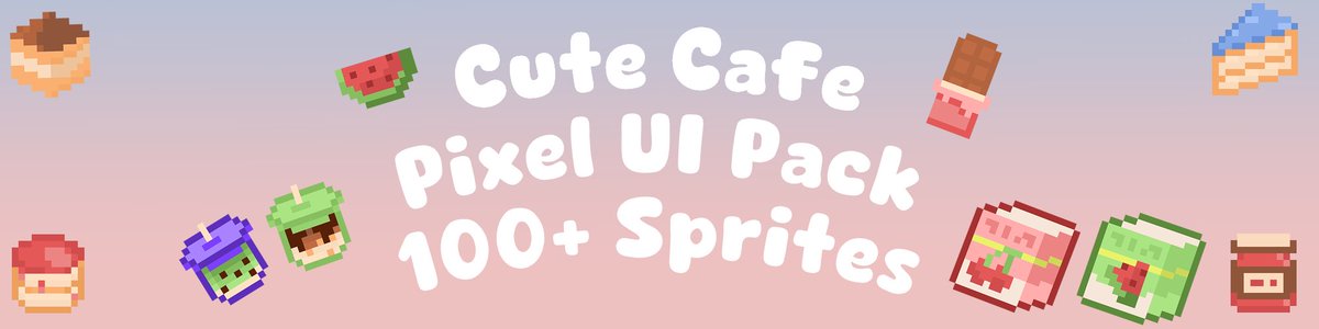 Cuteness is coming this week with Cute Cafe Pixel UI Pack on my itch page! ☕️🍰
FREE version will also be there! 🍉
myuxen.itch.io

#gameassets #indiegame #gamdev #indie #game