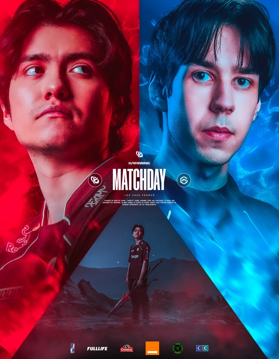 🔵🔴 LEC 2026 Versus Playoffs

🚨Les playoffs commencent !!🚨
Retour des BO3 et des drafts fearless et ce terrain c’est le nôtre 😁
Un seul objectif, direction le titre et le Brésil pour nous maintenant !

🆚<a href="/GIANTXLeague/">GIANTX League of Legends</a>
⌚️18:30
▶️twitch.tv/kamet0