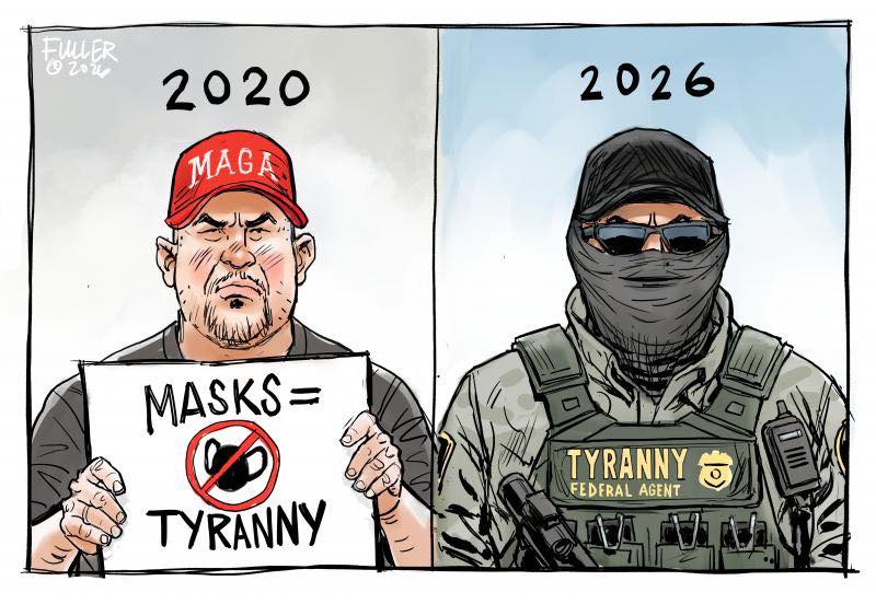🔴 Erinnert ihr euch, als Rechte und Verschwörungsideolog:innen einen regelrechten Feldzug gegen Masken geführt hatten? Wie schnell doch die Zeit vergeht!