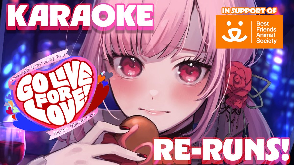 re-runs at midnight to cool down!! get some sleep! or...hang with us for a bit? :}

@ 0:00 JST / 7am PST

【UNARCHIVED KARAOKE RE-RUNS】
youtube.com/live/iFgiMrUil…

#GOLIVEforLOVE