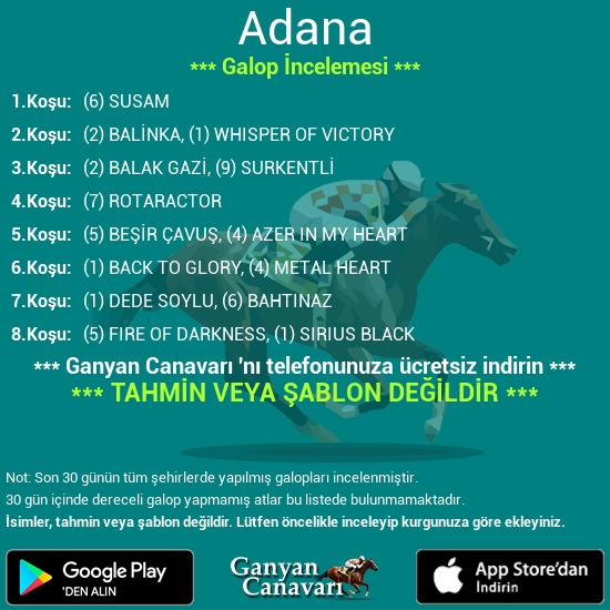 Adana Galop İncelemesi ✍️ 

Canavarı Keşfet 👉 ganyancanavari.com.tr/kesfet/
#atyarisi #ganyancanavari