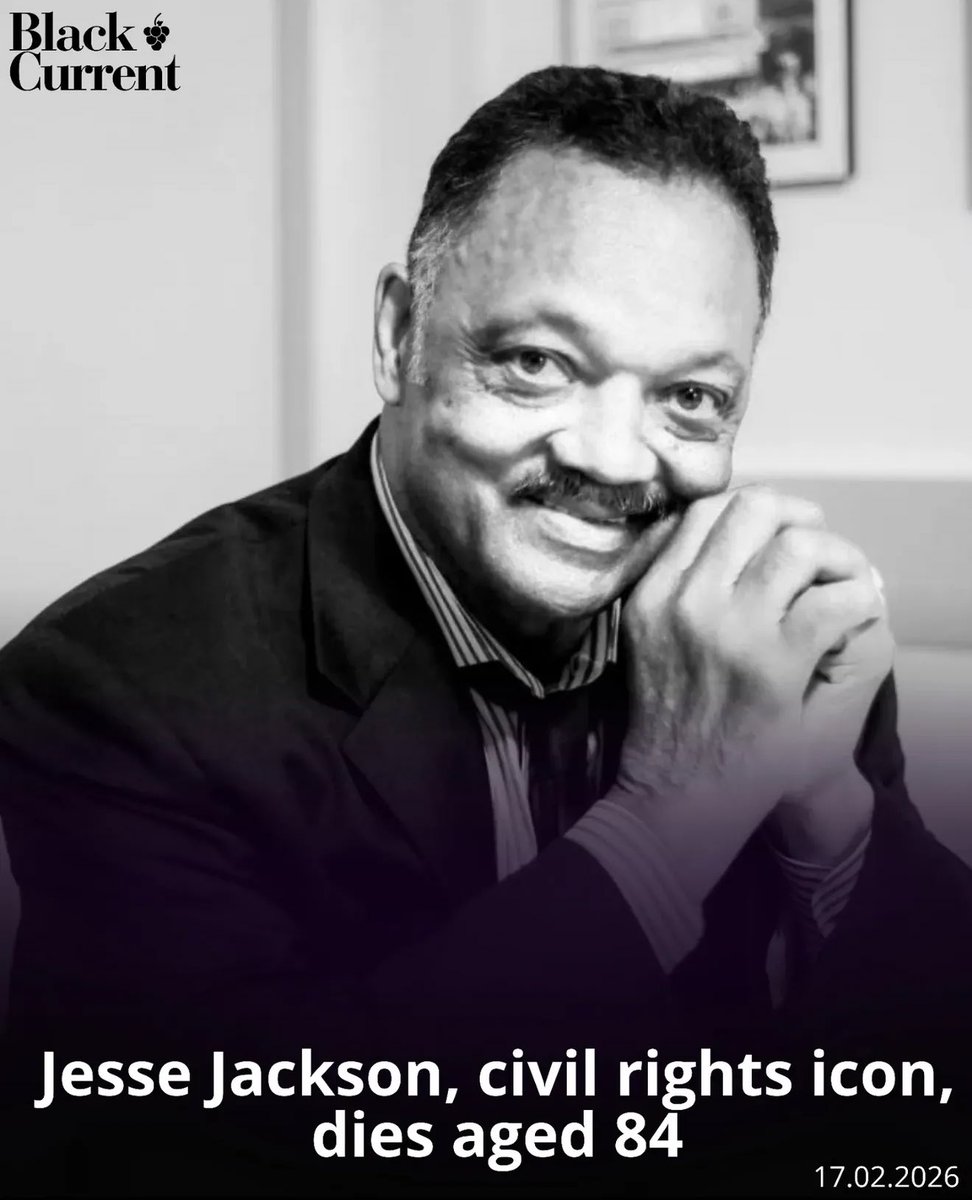 Via <a href="/UKBlackcurrent/">Black Current News</a>, the Rev. Jesse Jackson, who led the Civil Rights Movement for decades after King, has died at 84. RIP 🕊️
