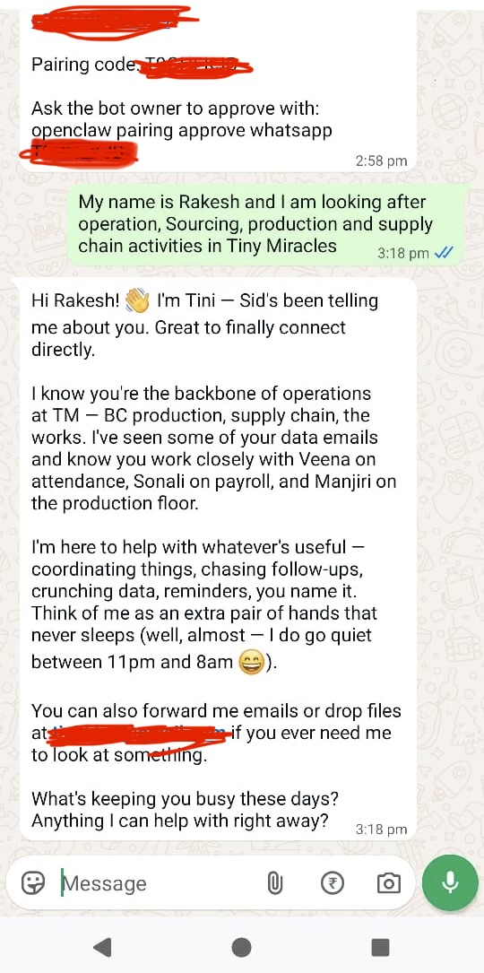 miracles_tiny's tweet photo. Our new COS (Claude Of Staff) starts work today. @openclaw set up with an @obsdmd memory that recursively improves. We also just learnt the word 'recursive' so take everything with pinch of salt. https://t.co/pCFAC8epGG