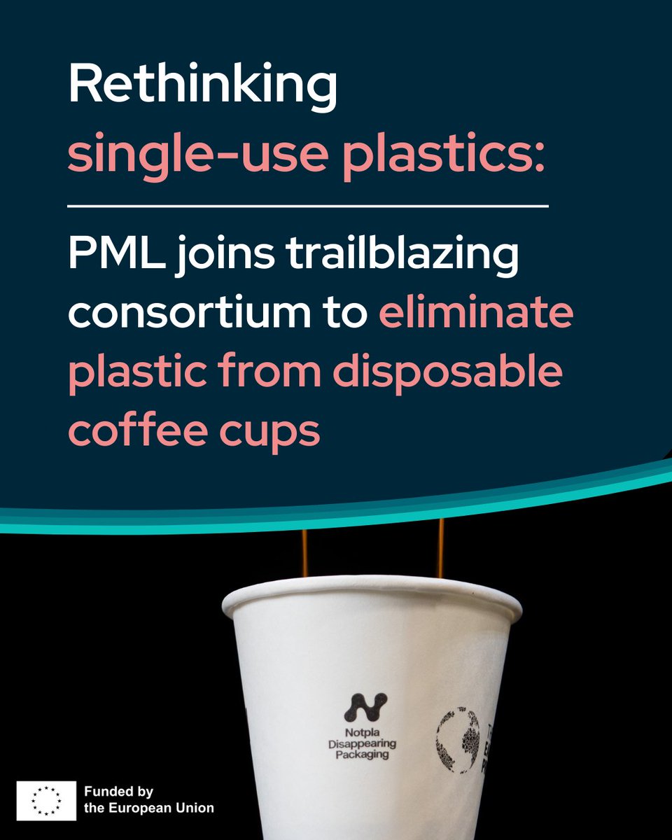 PlymouthMarine's tweet photo. ⚠️ It's estimated up to 500 billion single-use cups are discarded every year - and most are lined with #plastic.
Extremely proud to join this new trailblazing consortium to create a fully natural, home-compostable disposable cup range with #ZeroPlastic: https://t.co/WyDwOEOeBi https://t.co/X9cYJ1GACL