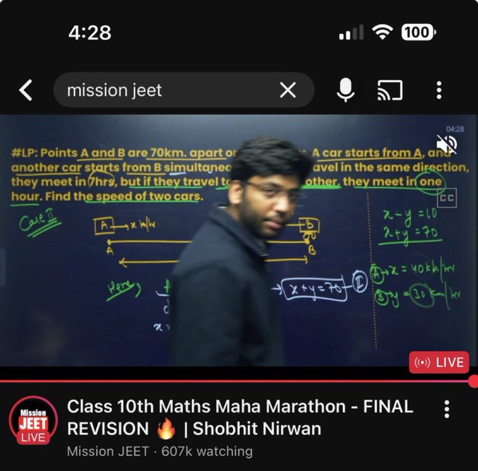 DebuggingLife23's tweet image. 🚨 4:00 AM. While the world slept…

SOBHIT Sir went LIVE for Class 10 Maths. 6,00,000+ students joined. 💀

That’s nearly 1 in every 4 CBSE Class 10 students revising Linear Equations before sunrise.

Alarm rings at 3:30. No snooze. Only grind.

If this is the dedication at