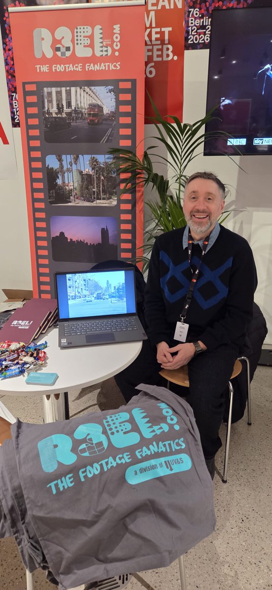 Dean and Jo are at The EFM Archive Market and ready to chat all about R3el. 🎞️📽️Come stop by our table and say hi.🏃‍➡️ 

@EuropeanFilmMarket  #EFM2026 #BerlinalePro