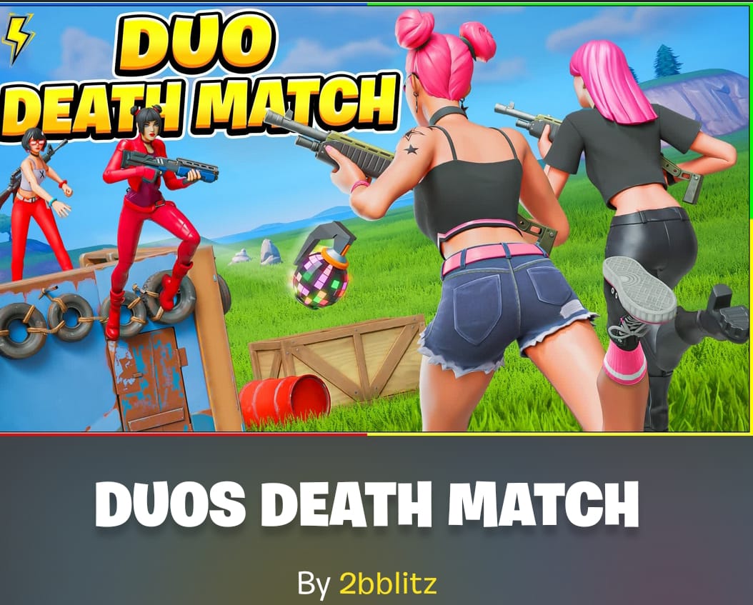2BBLITZ_Fn's tweet photo. Thumbnail change for my Duo Death Match map

Code: 9128-4683-9489
 https://t.co/df5qrXvBca

#Fortnite #FortniteCreative #UEFN #DuoDeathMatch #FortniteMap #FortniteMaps #FortniteCreator #EpicGames #CreativeMap #BattleRoyale #Gaming #CustomMap #CreatorCode #CreatorSearchInsights https://t.co/M1jQeCwCZE