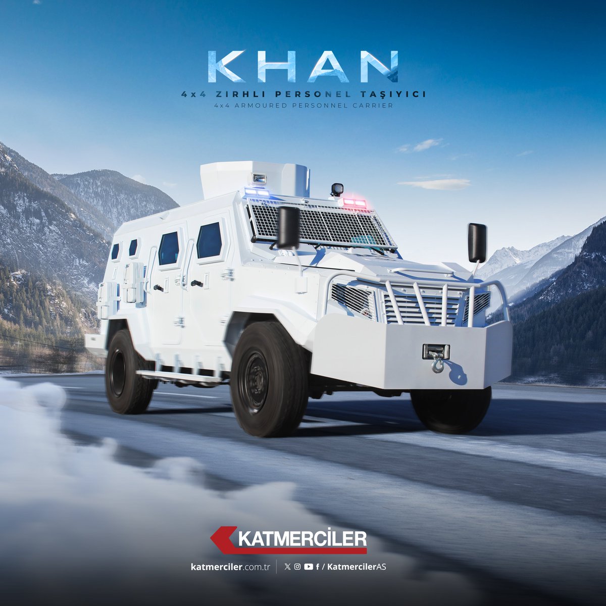 KHAN - 4x4 Zırhlı Personel Taşıyıcı / 4x4 Armoured Personnel Carrier

#Katmerciler #Khan #4x4zırhlıpersoneltaşıyıcı #4x4armouredpersonnelcarrier #hızır4x4taktiktekerleklizırhlıaraç #4x4zırhlısınırgüvenliğiaracı #tacticalwheeledarmouredvehicle #armouredbordersecurityvehicle
