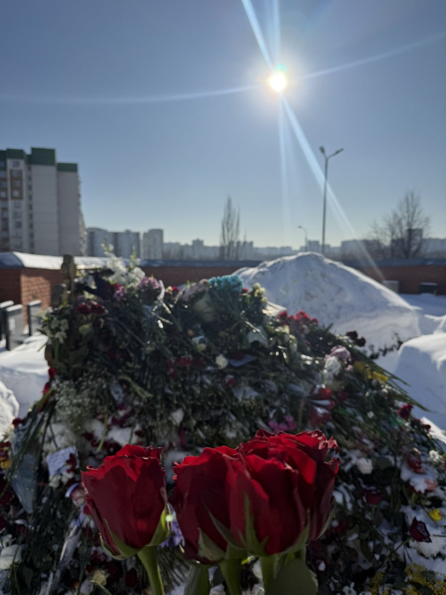 nlyaskin's tweet photo. Приехал на Борисовское кладбище сегодня. Стоял и думал о том, как же нам всем не хватает Алексея. Огромное количество цветов. И люди продолжают идти. https://t.co/Cre1mvqpEx