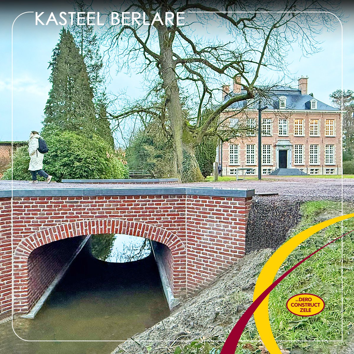 DeroConstruct's tweet photo. Voortaan krijgen bezoekers een royale toegang tot het prachtige gemeentehuis en kasteelpark in Berlare. Dero Construct zorgde er in opdracht van de gemeente Berlare voor een geslaagde restauratie van de kasteelbrug.
 
#berlare #kasteelberlare #kasteelparkberlare #kasteelbrug https://t.co/ftUozIbPGQ