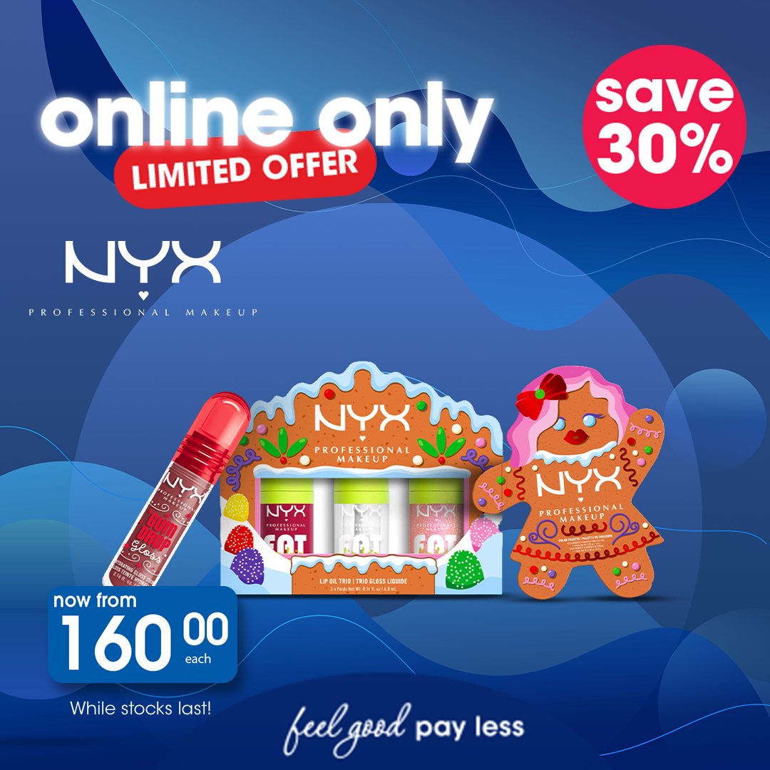 Clicks_SA's tweet image. SAVE up to 30% on statement looks from the NYX Professional Makeup range, now from R160. 💄

ClubCard members get the glam for less! 
Online exclusive, limited stock.

Feel good. Pay less. -&amp;gt; bit.ly/40g7Da0

#OnlineOnly #LimitedOffer