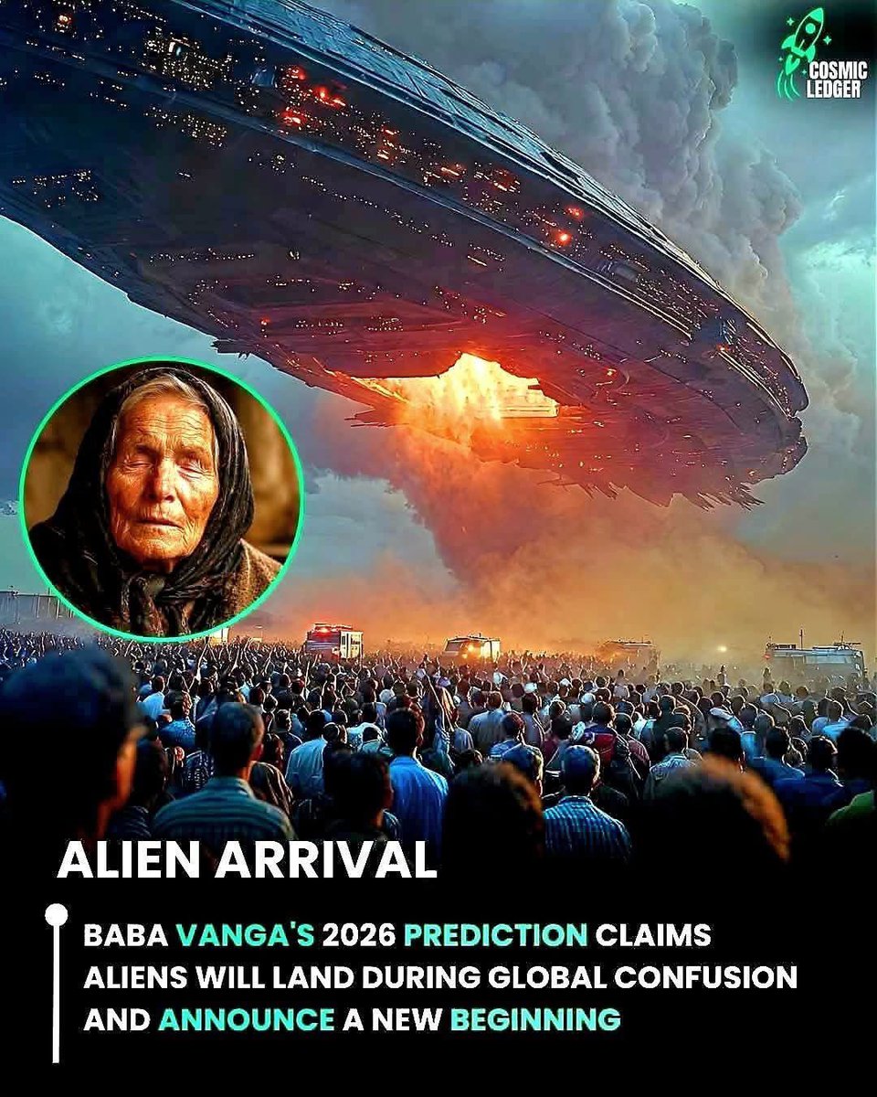 PaulGoldEagle's tweet image. BEINGS UNBORN ON EARTH WILL ARRIVE IN 2026
By Seba Chapu

Baba Vanga, the blind mystic known for her accurate world predictions, predicted a major alien event in 2026. According to lesser-known transcripts of her sessions, she spoke of a time when "beings not born of Earth" would…
