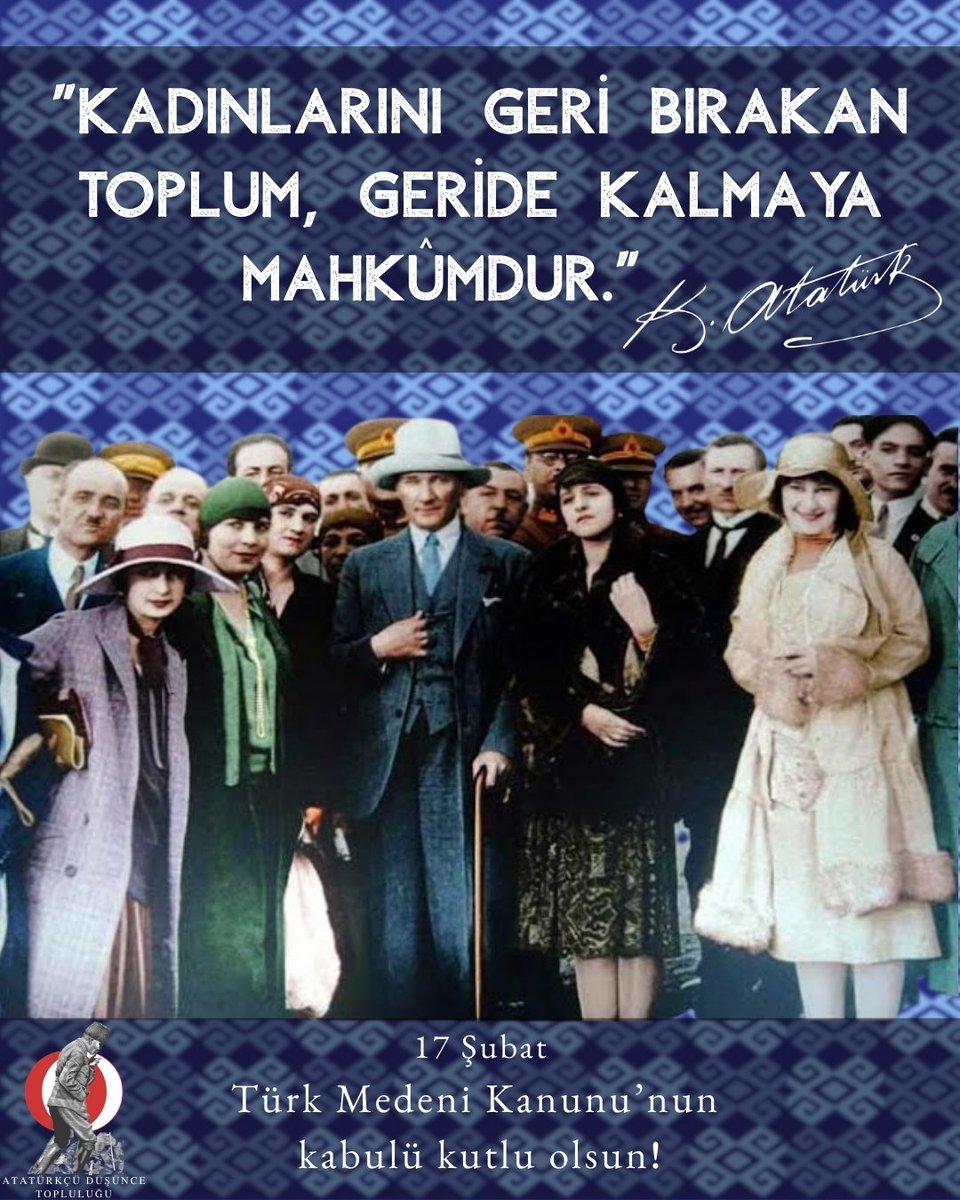 "Medeni Hukukta aile hukukunda takip edeceğimiz yol medeniyet yolu olacaktır. Hukuk işlerini oluruna bırakmak ve hurafelere bağlılık milletlerin uyanmalarını engelleyen en ağır kâbustur. Türk milleti üzerinde kâbus bulunduramaz."

-Mustafa Kemal Atatürk

Tanzimat döneminden kalan