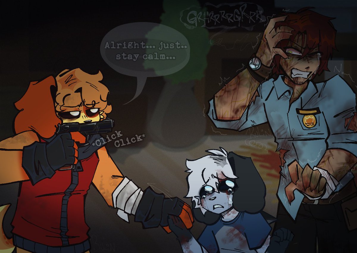 "Daddy....loves....you.." by <a href="/RulinX_1611/">♡ . . Rulin~🇻🇪 OPEN COMMISSIONS !!</a> 

Officer Joesph held on long enough to give his son a chance before Dogday had to....put him out of his misery. Didn't have a chance to get the toddler's name.

#Dogday #SmilingCritters #SmilingCrittersAU #RERRAU #SmilingCrittersOC