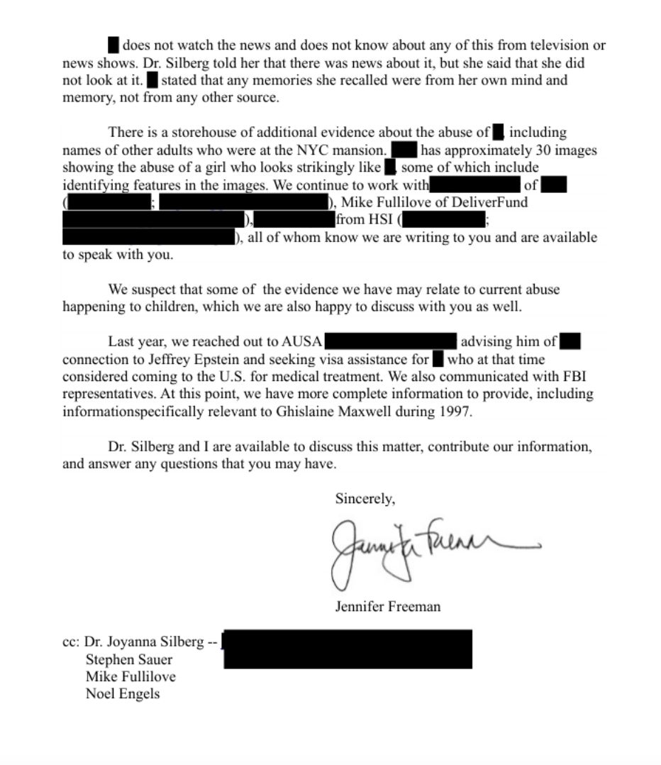 Letter in the Epstein files claims there are ~30 images of a girl being abused at his NYC mansion, with identifiable features, and says investigators were contacted.  

The most insane part of this scandal is how much evidence existed while everyone important somehow saw nothing.
