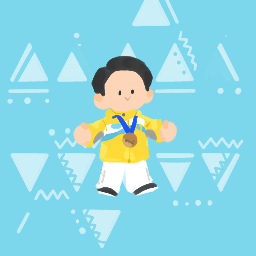 yellow bird on a blue background and you know what it is
#DenisTen