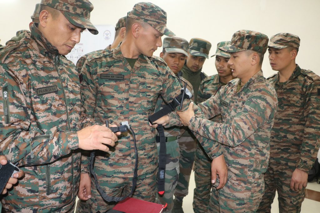dgafms_mod's tweet photo. In alignment with the directives and Key Result Areas of the COAS, Officers Training College, #AMCCentreAndCollege conducted a Yodha Rakshak Combat Casualty Care (#YRCCC) capsule for combatants of Mountain Brigade under the aegis of the Medical Branch, HQ Central Command. Participants, including officers, JCOs and OR, underwent intensive lectures and hands-on training on manikins, mastering lifesaving skills reinforcing operational readiness and advancing the mission of the #AFMS to save lives in combat settings.
@adgpi
@indiannavy
@IAF_MCC
@HQ_IDS_India
@SpokespersonMoD
@suryacommand
@PIB_India
@UBArea_IA
#DGAFMS
#AMC