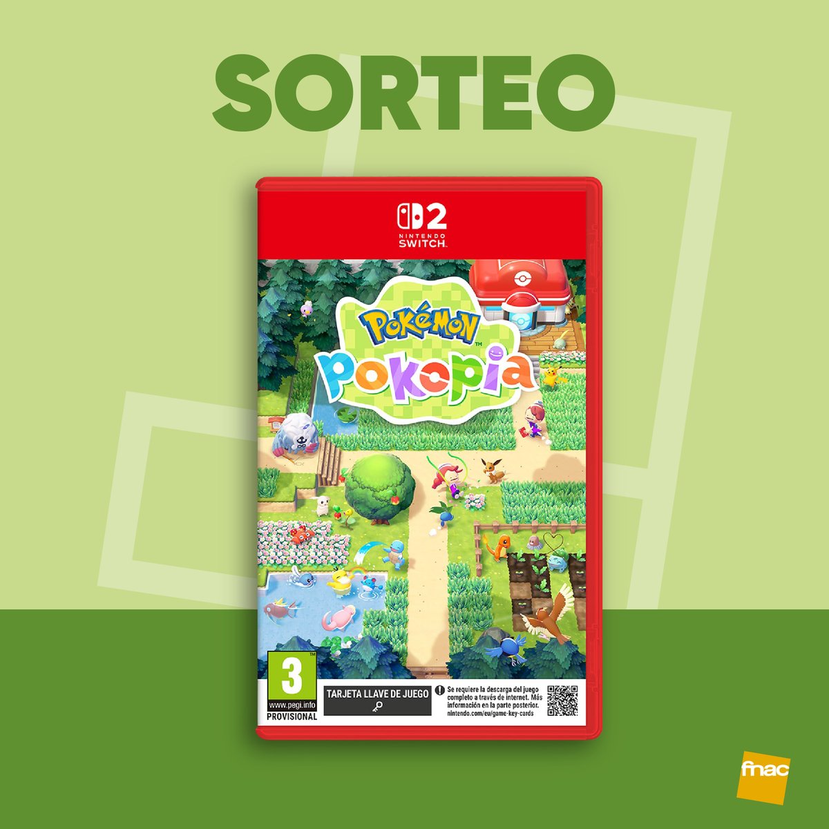 💥 SORTEO 24H 💥
  
De un juego de 'Pokémon Pokopia' para Nintendo Switch 2.
  
✅ Sigue a <a href="/Fnac_ESP/">Fnac España</a> y <a href="/Fnac_Gamers/">Fnac Gamers</a>
✅ RT
✅ Menciona a un amigo con #PokemonPokopiaenFnac
  
Resultado el 19/02
  
BBLL: your-promos.com/pub/vMPjXZQ
