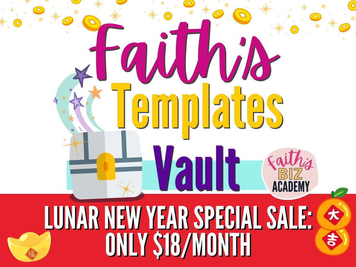 LoreneTroyer1's tweet image. Sale on "Faith's Templates Vault!" Instant access to 190+ sets of Canva Templates with thousands of editable pages, banners, and images, PLUS a growing library of 30+ Canva tutorials.  *ONLY $18/month if you sign up by the 22nd of February!  #template lorenebiz.com/Vault