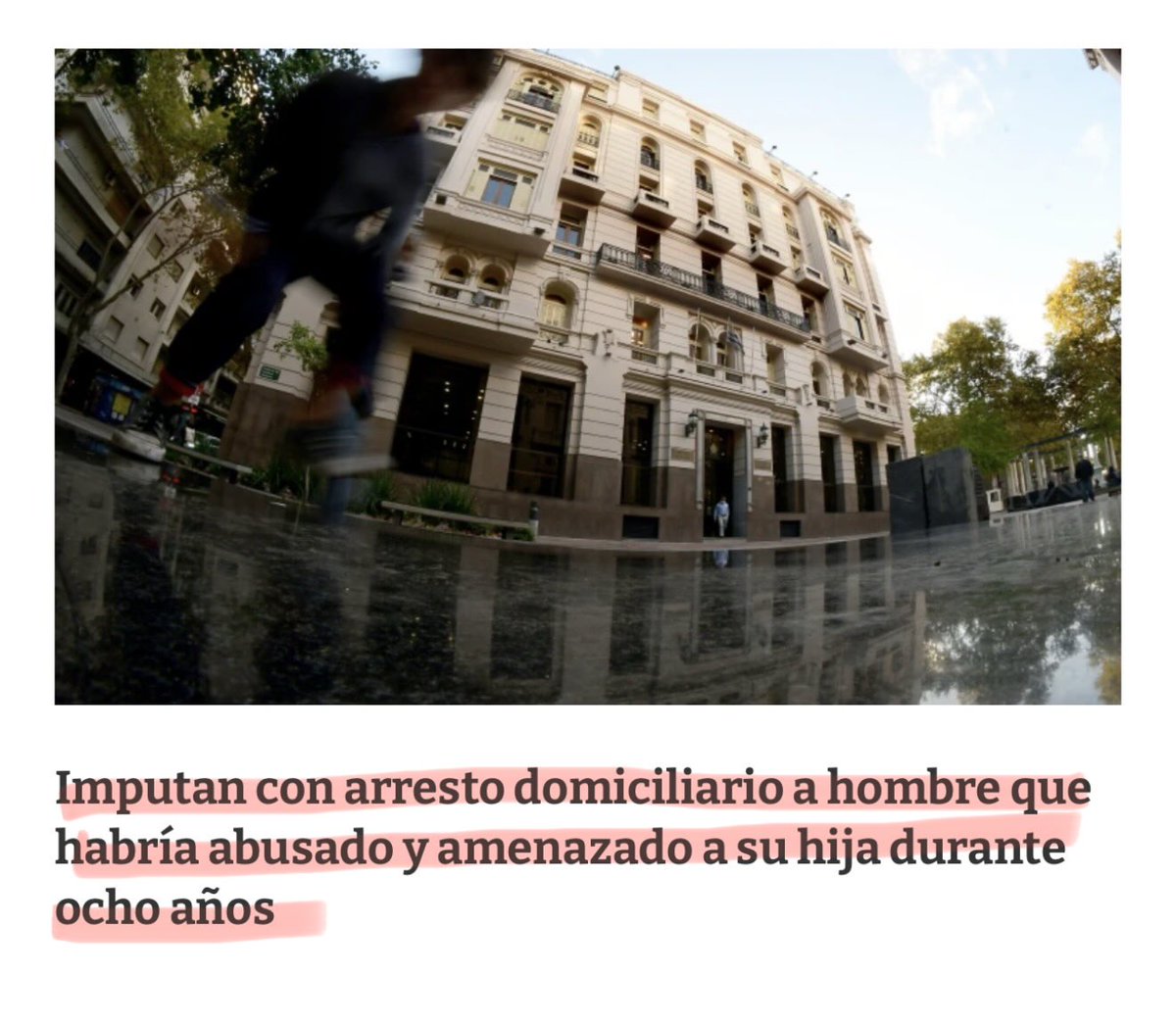 Justicia Uruguaya y lpqlrp.
Prisión domiciliaria a un padre que abusó de su hija por años??? 
Pena de muerte a ese hdp.