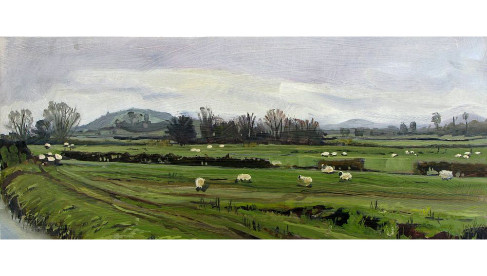 I popped over to paint #Godney on the #Somerset Levels on a bleak winter’s morning. And there are plenty of them about right now. And eerie place with miles of flat marshland.