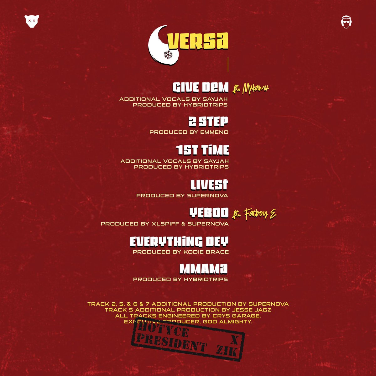 ‘VICE VERSA 2’ TRACKLIST ☯️

‘VV2’ PRE-ORDER EXCLUSIVELY AVAILABLE ON <a href="/even_biz/">EVEN</a> 

 even.biz/r/vice-versa-2

SPREAD THE WORD 🙏🏾

HEAVY ON THE EXECUTIVE PRODUCER! GOD ALMIGHTY 🤲🏾