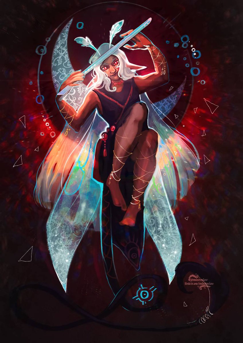 MistMiav's tweet photo. #faebruary with @maloviyua team!
The faerysation of Villiaumite. It's very red with white parts, sometimes shines in the dark and is toxic for humans 👁️‍🗨️ 👁️‍🗨️ 👁️‍🗨️ 

#mlv_crystalfaebruary #faebruaryartchallenge2026 #fairy https://t.co/WeIhlmpq25
